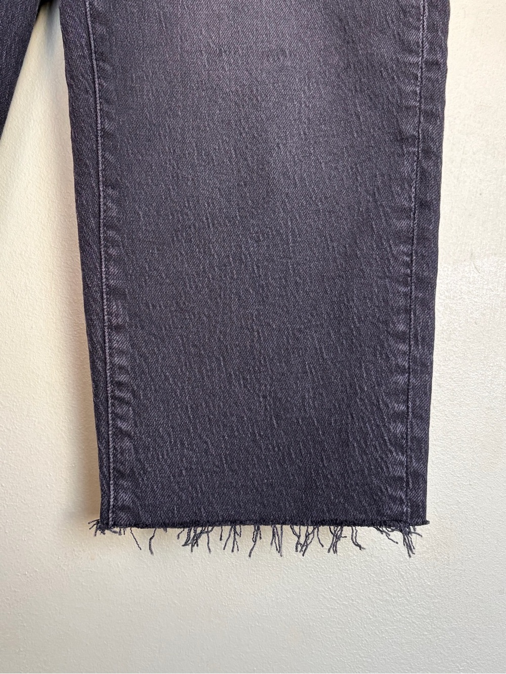 Madewell Black Denim Balloon Raw Hem Womens High-Rise Jeans Size 23 NG264 - Picture 8 of 14